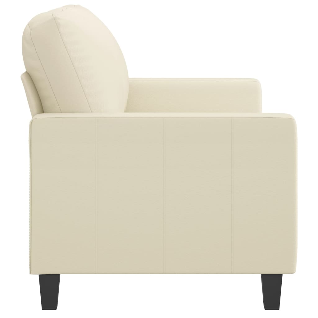 vidaXL 2-Sitzer-Sofa Creme 120 cm Kunstleder