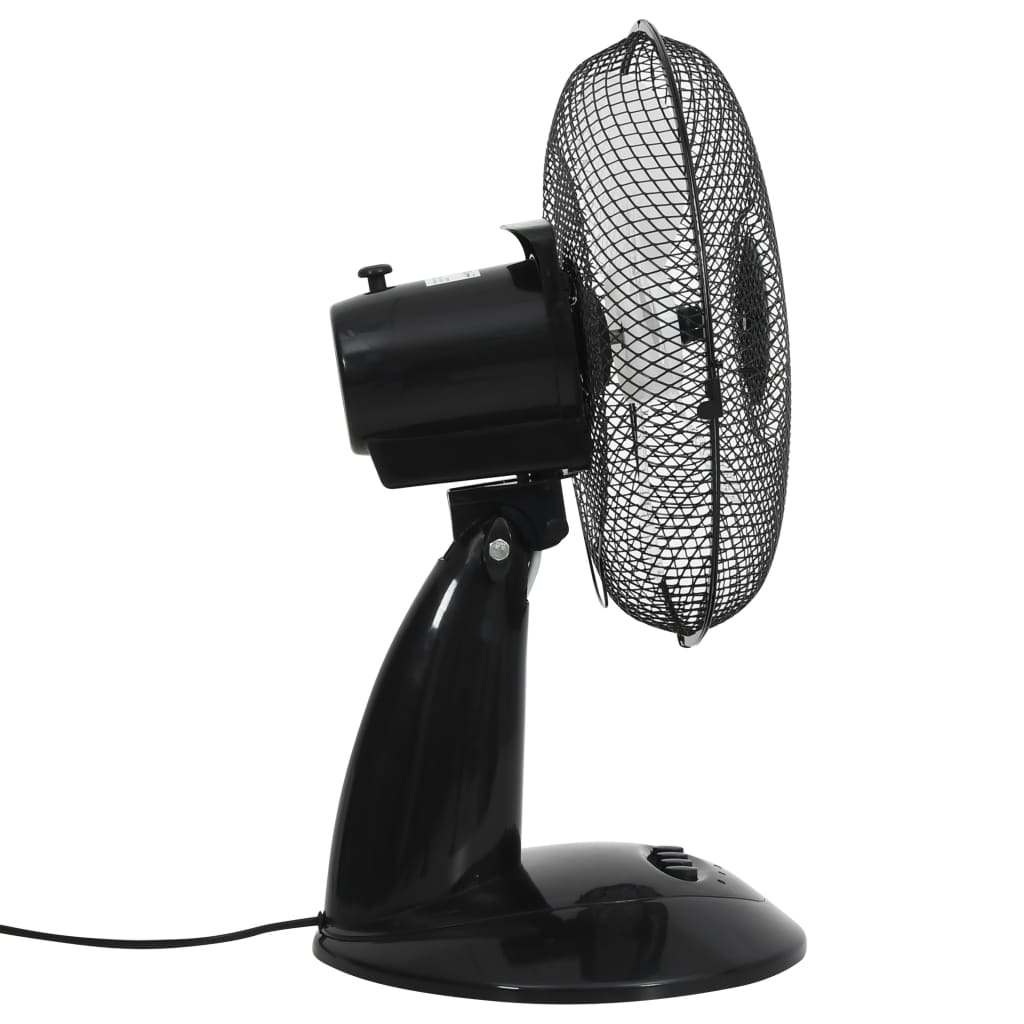 vidaXL Tischventilator 3 Geschwindigkeiten 30 cm 40 W Schwarz