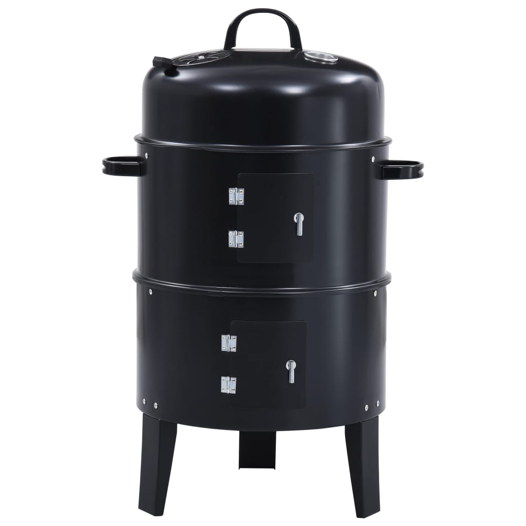 vidaXL 3-in-1 charcoal barbecue smoker oven 40×80 cm