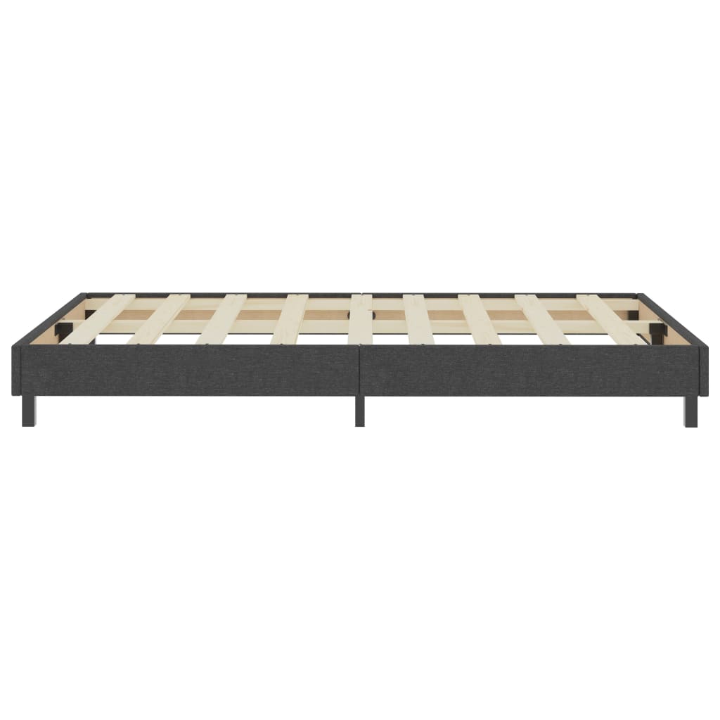 vidaXL Boxspringbett Dunkelgrau Stoff 120x200 cm