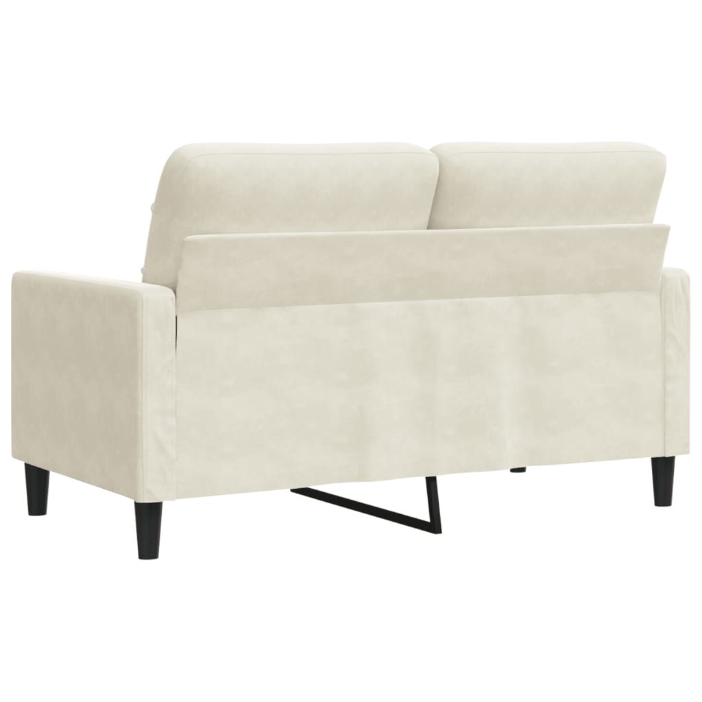 vidaXL 2-Sitzer-Sofa Creme 120 cm Samt