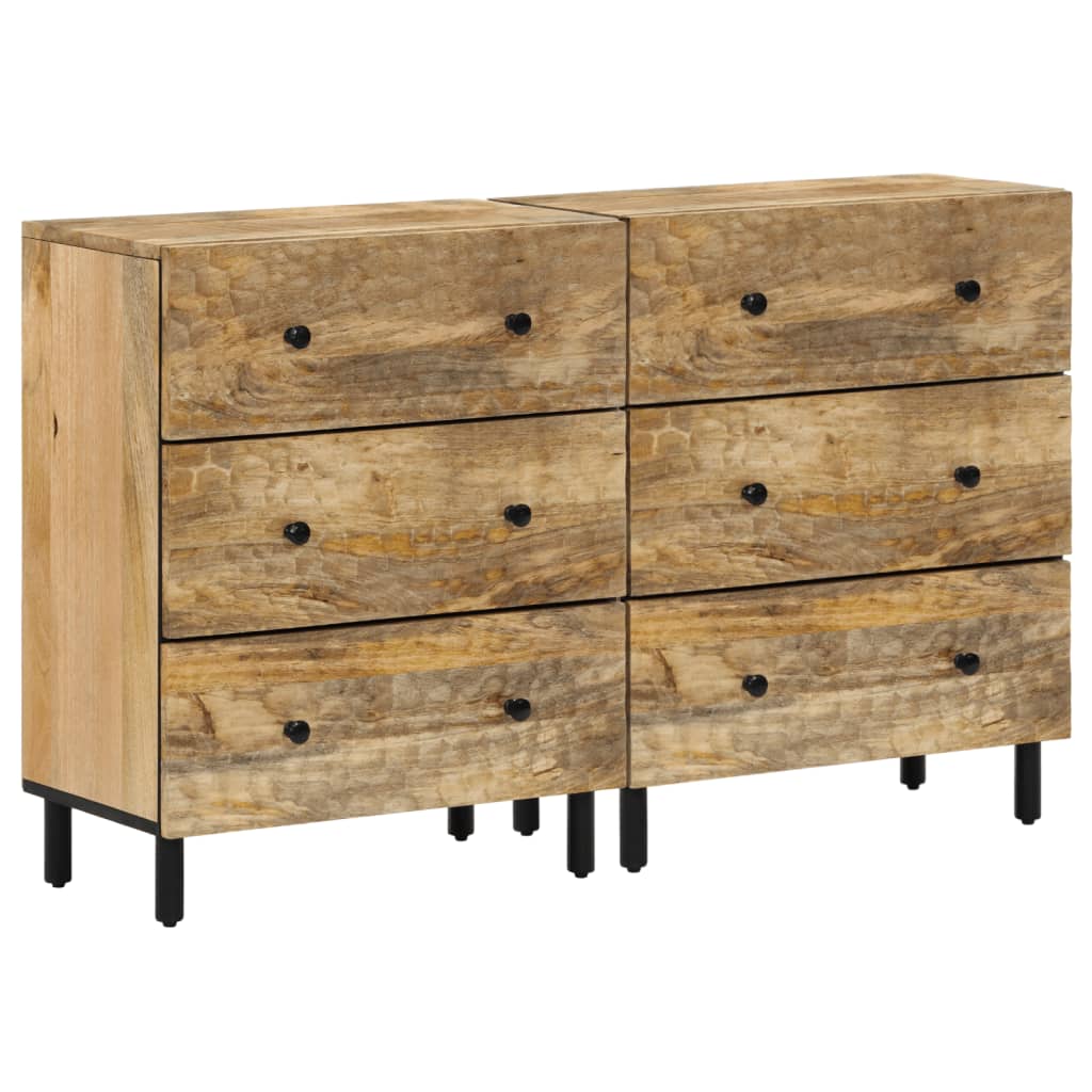 vidaXL Beistellschränke 2 Stk. 60x33x75 cm Massivholz Mango