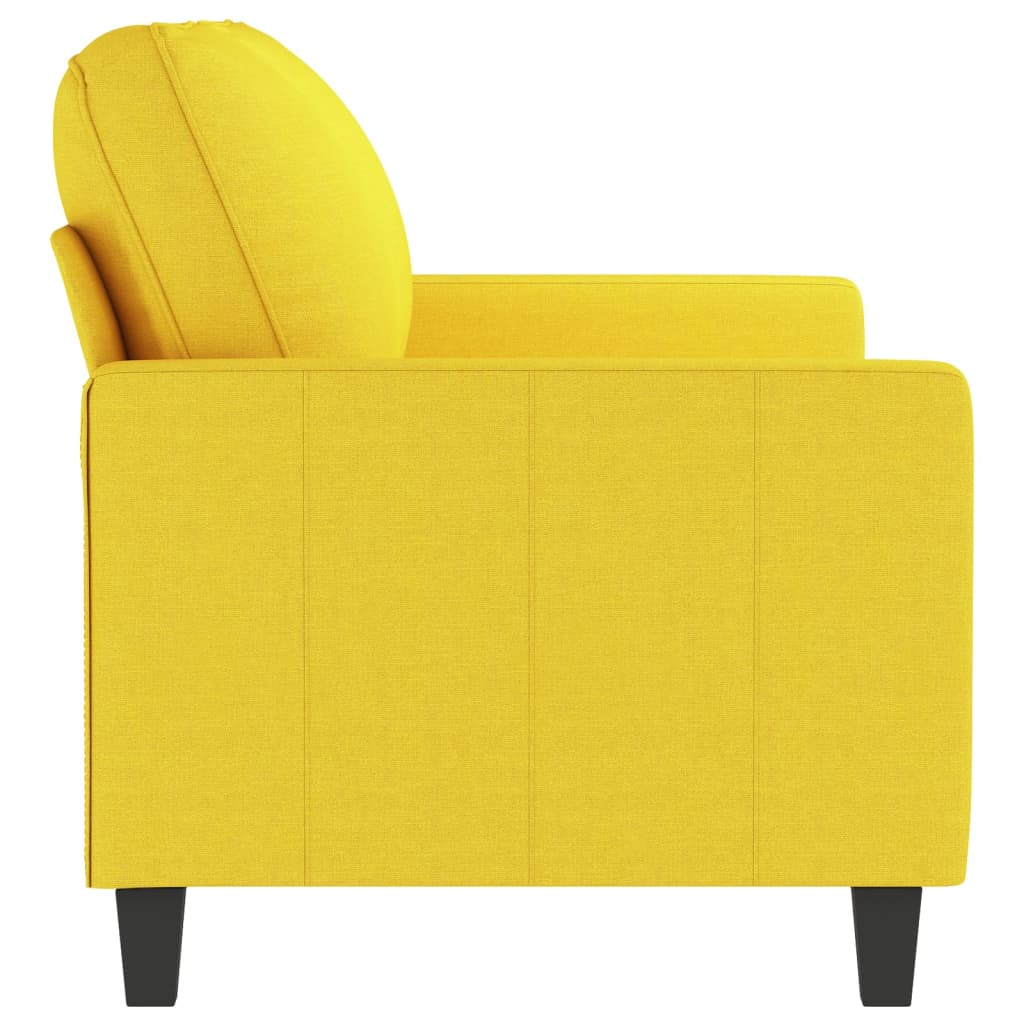 vidaXL 2-Sitzer-Sofa Hellgelb 140 cm Stoff