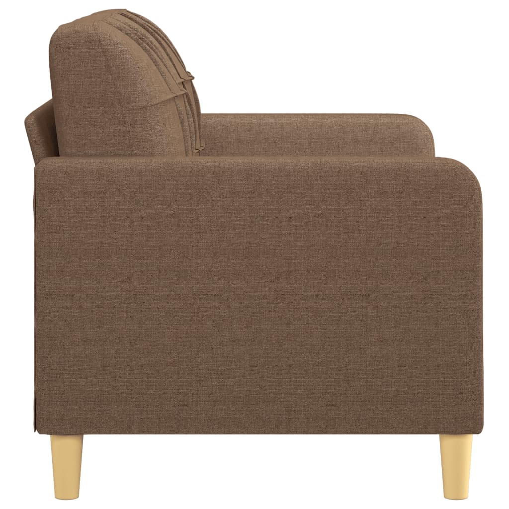 vidaXL 2-Sitzer-Sofa Braun 120 cm Stoff