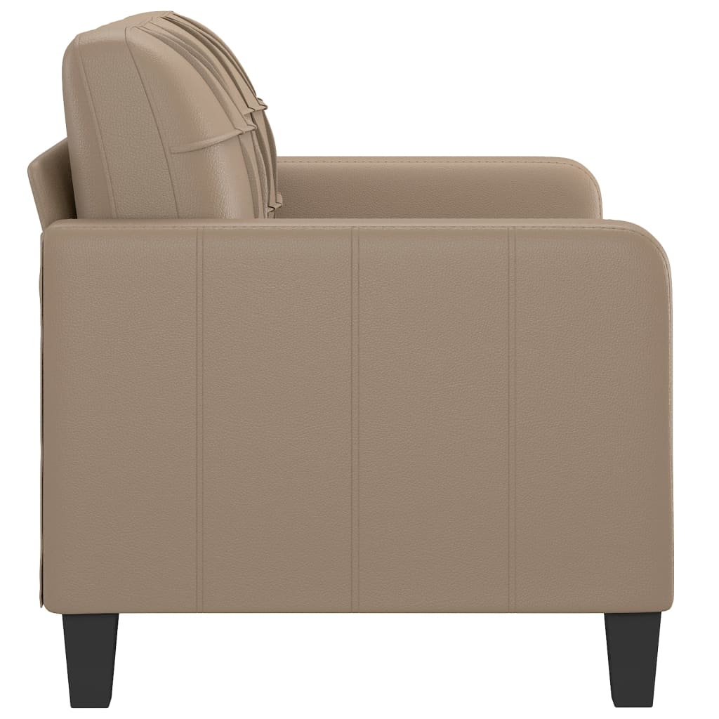 vidaXL 2-Sitzer-Sofa Cappuccino-Braun 120 cm Kunstleder