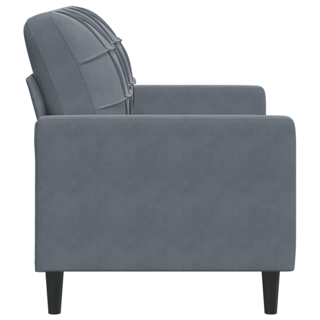 vidaXL 2-Sitzer-Sofa Dunkelgrau 120 cm Samt