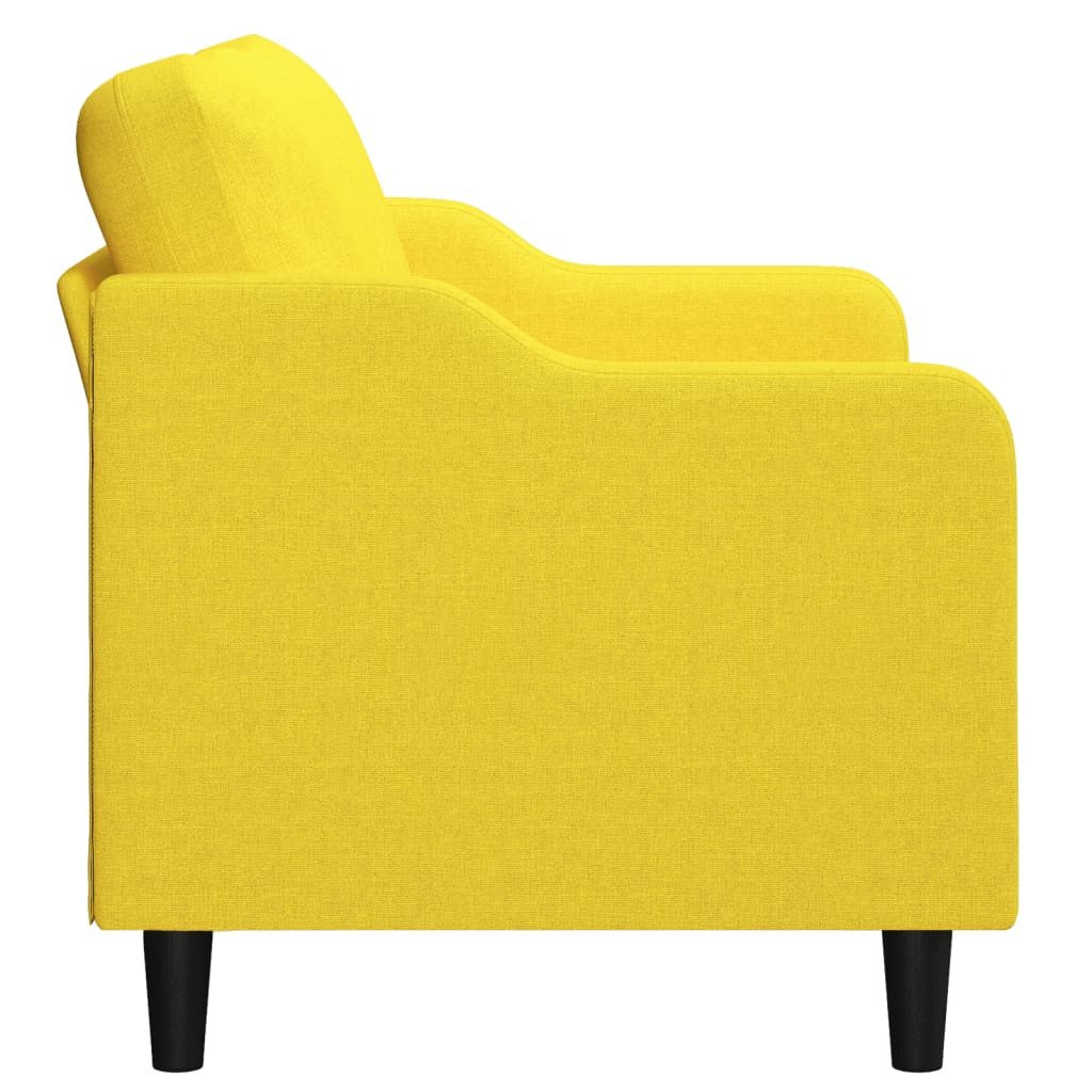 vidaXL 2-Sitzer-Sofa Hellgelb 140 cm Stoff