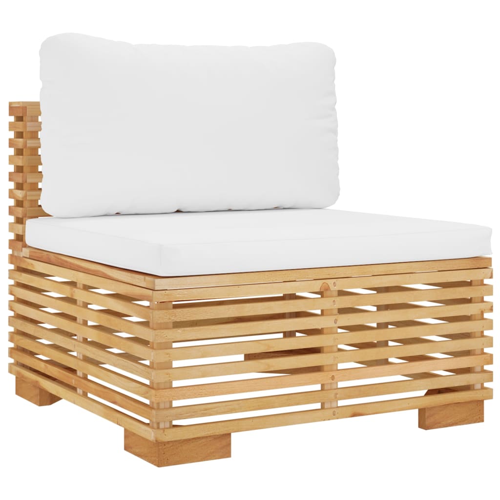 vidaXL 10-tlg. Garten-Lounge-Set mit Kissen Massivholz Teak