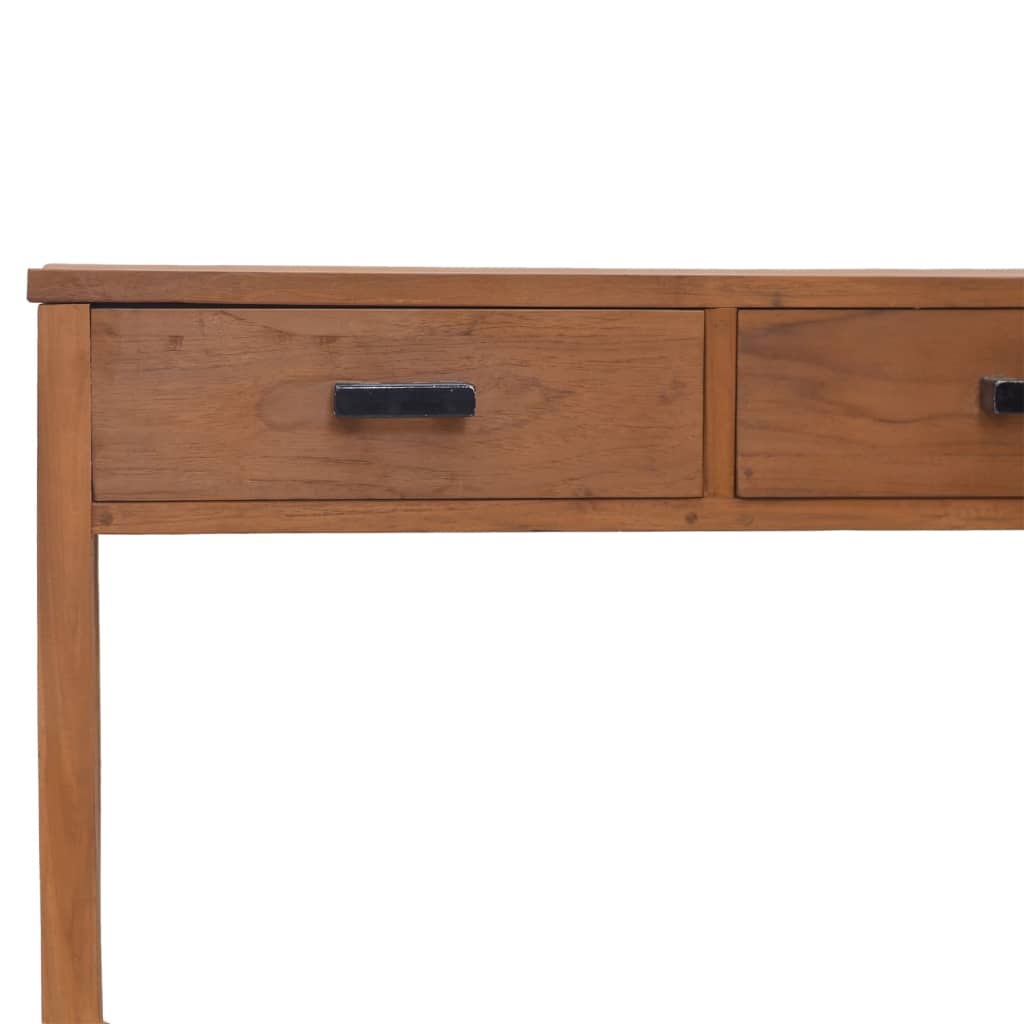 vidaXL Bürotisch 81x40x75 cm Teak Massivholz