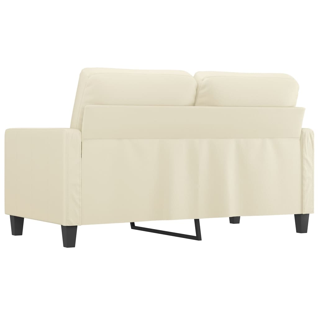 vidaXL 2-Sitzer-Sofa Creme 120 cm Kunstleder