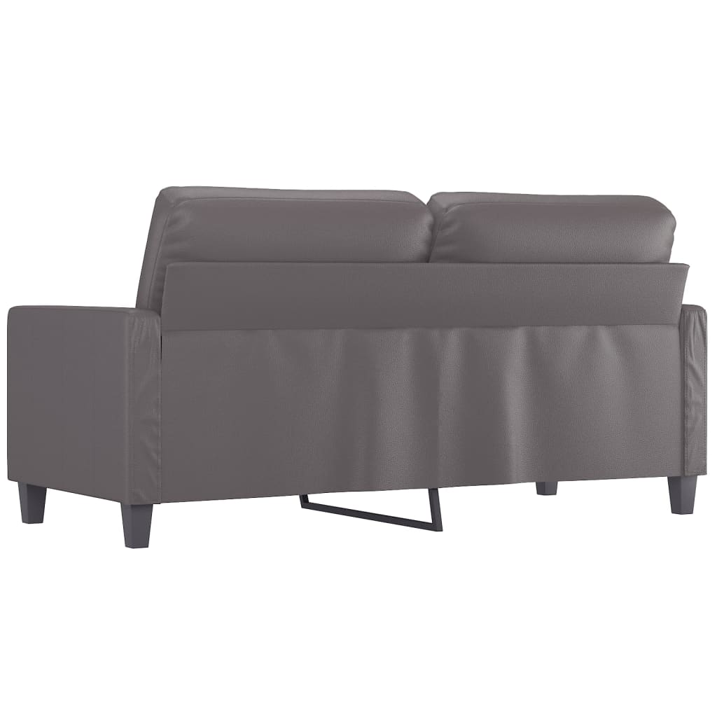 vidaXL 2-Sitzer-Sofa Grau 140 cm Kunstleder