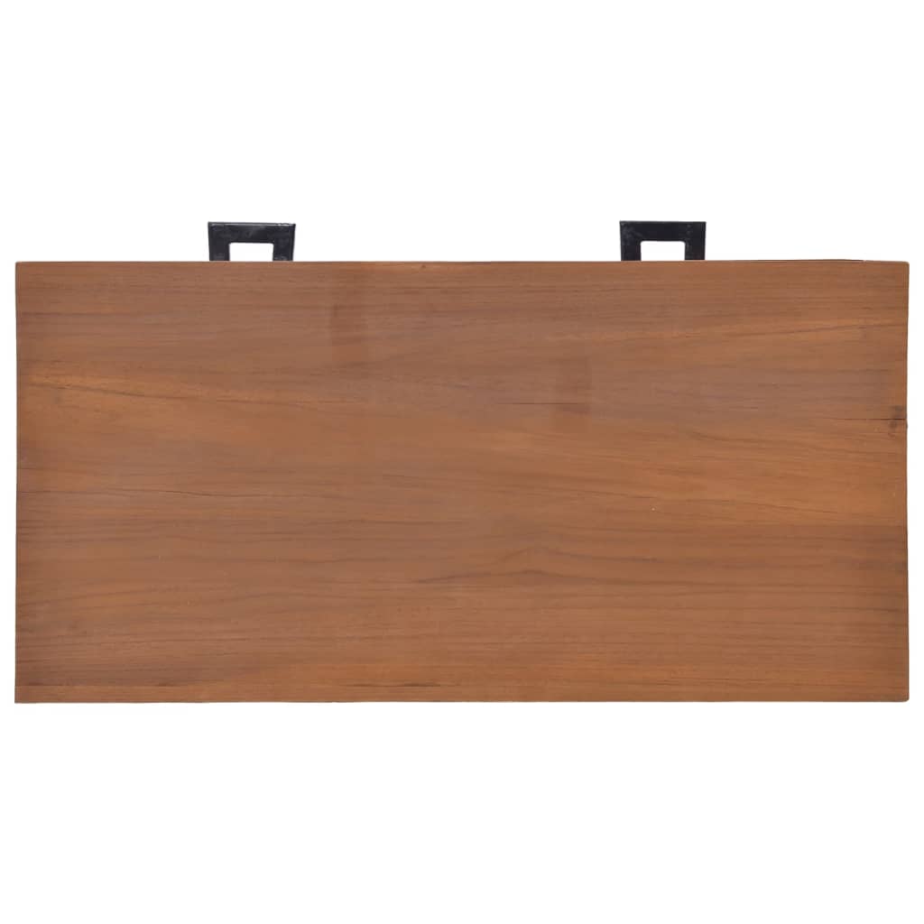 vidaXL Bürotisch 81x40x75 cm Teak Massivholz