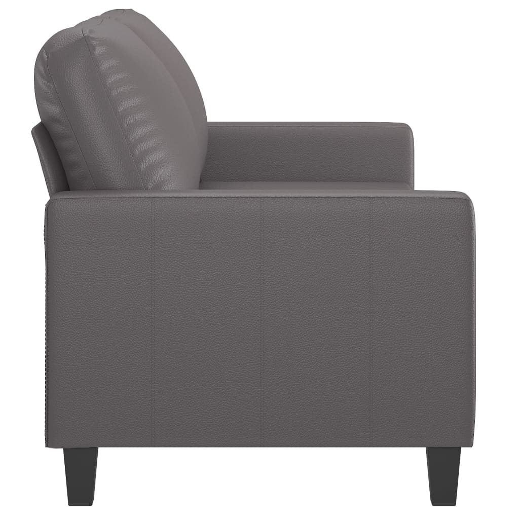 vidaXL 2-Sitzer-Sofa Grau 140 cm Kunstleder