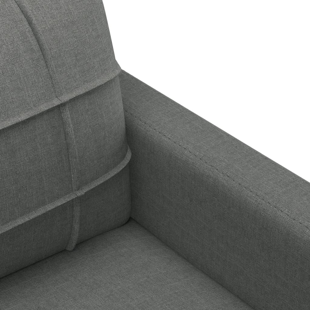 vidaXL 2-Sitzer-Sofa Dunkelgrau 140 cm Stoff