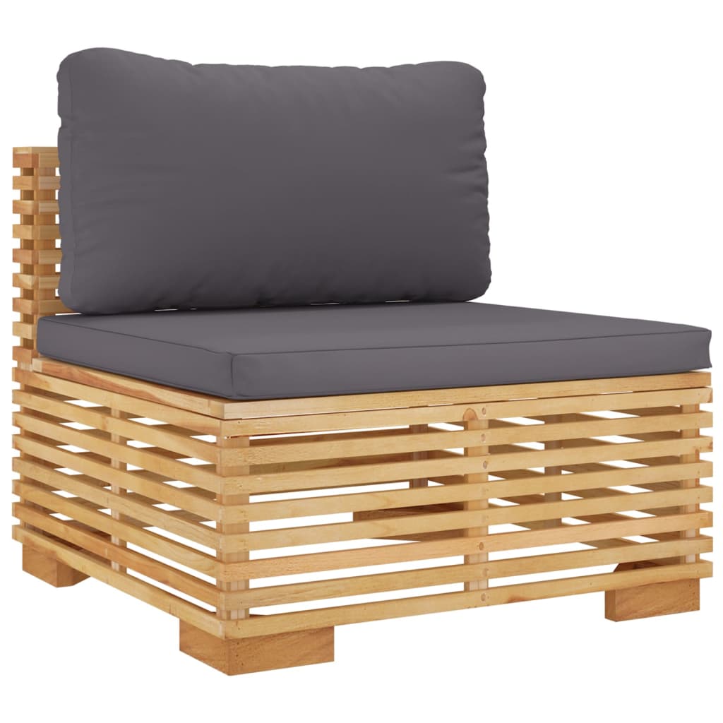 vidaXL 10-tlg. Garten-Lounge-Set mit Kissen Massivholz Teak