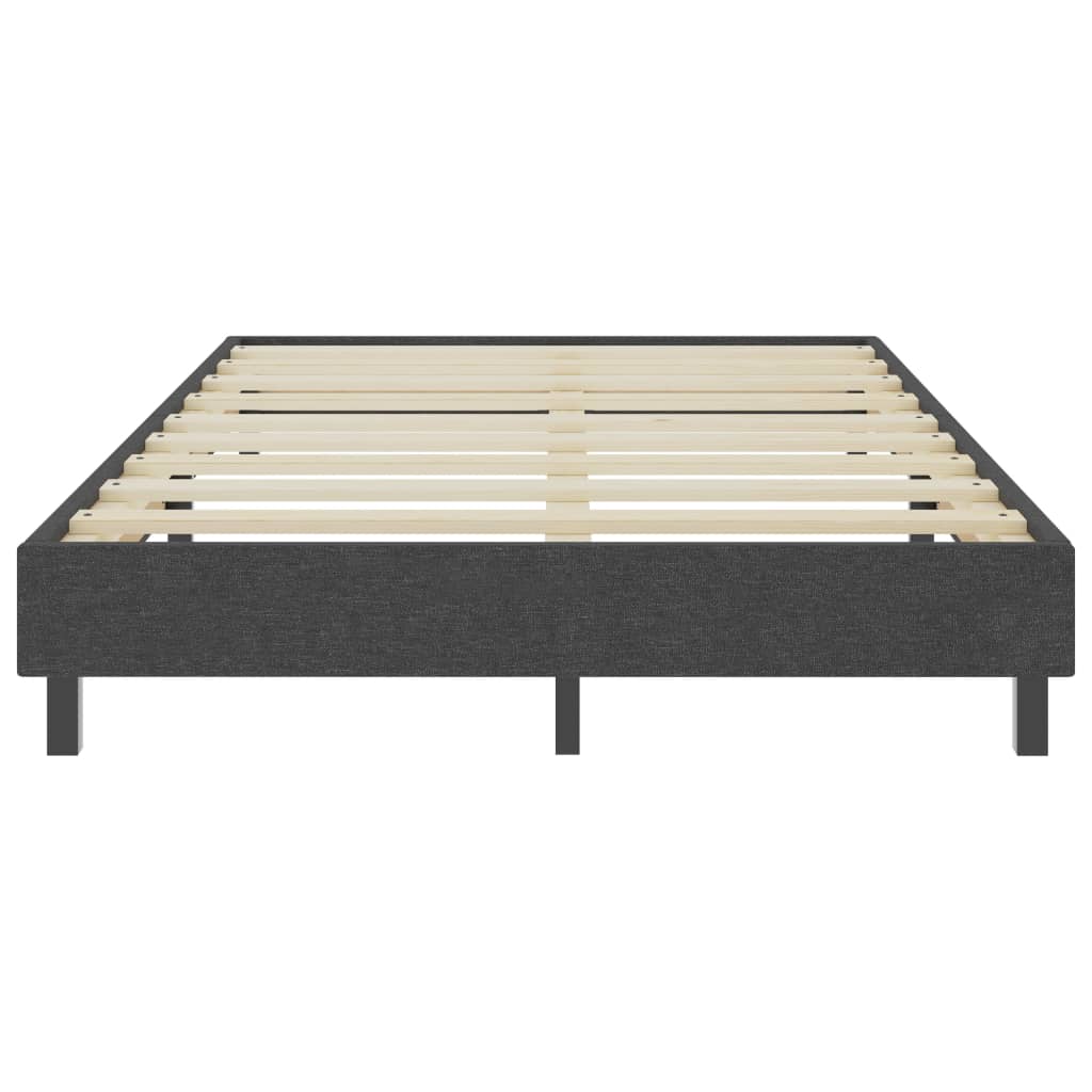 vidaXL Boxspringbett Dunkelgrau Stoff 120x200 cm