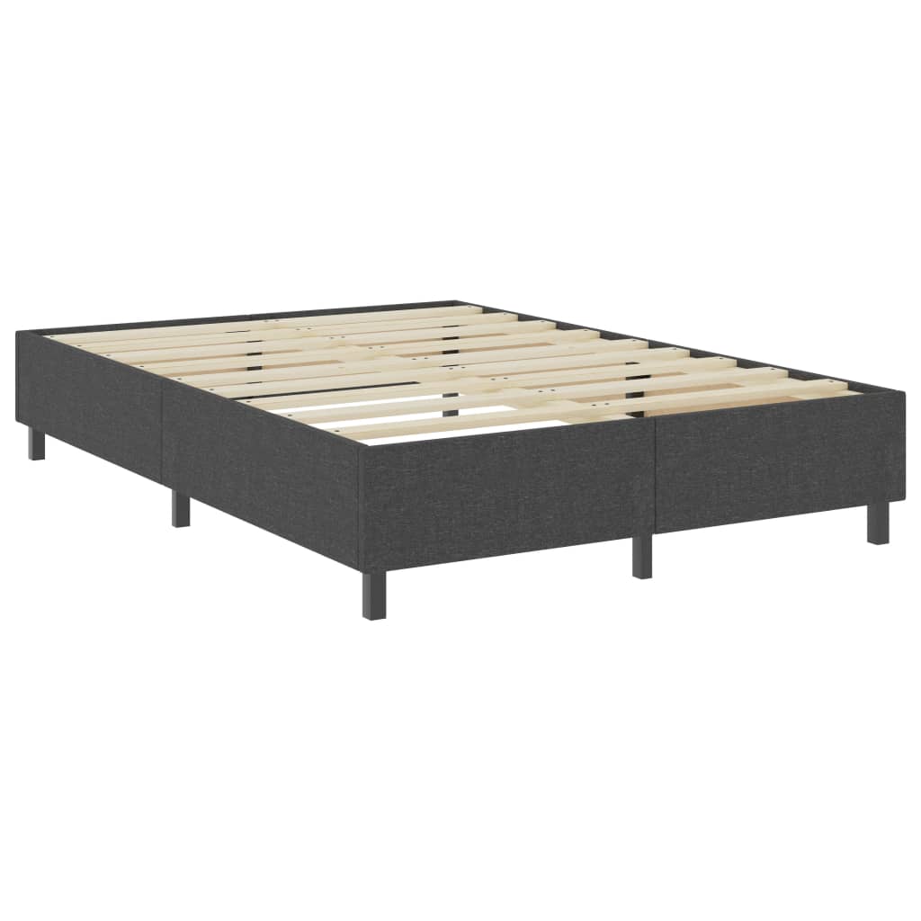 vidaXL Boxspringbett Dunkelgrau Stoff 180x200 cm