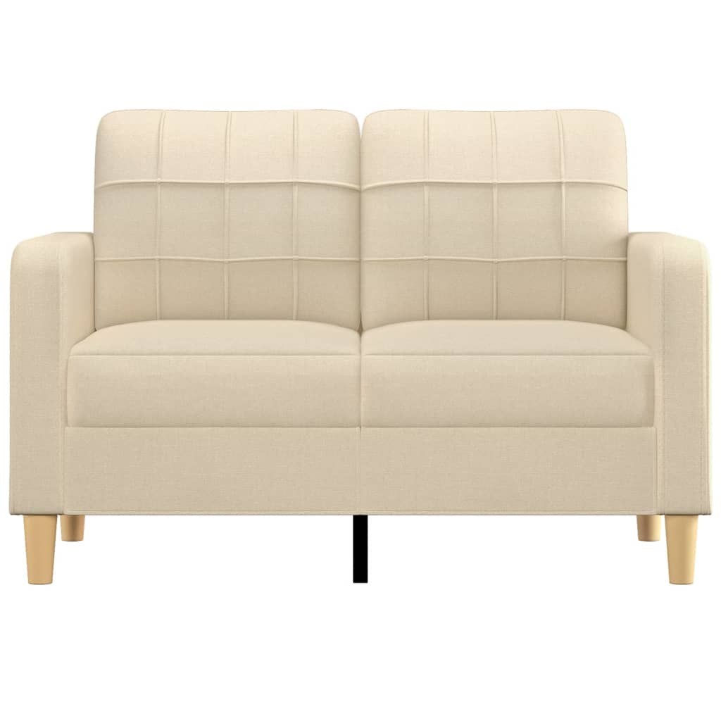 vidaXL 2-Sitzer-Sofa Creme 120 cm Stoff